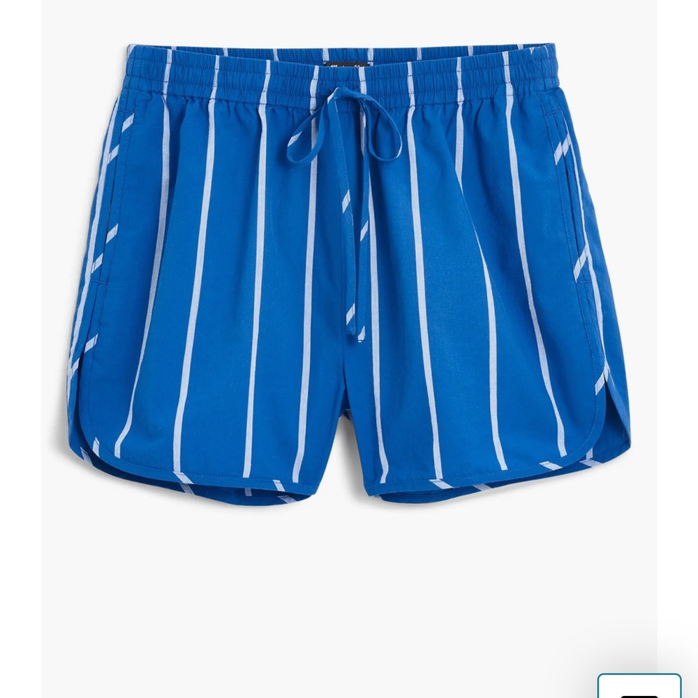 Madewell Navy and White Striped Shorts